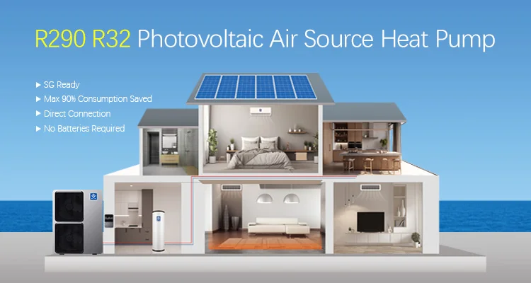 German Danish Polish R32 R290 Solar EVI Inverter Heat Pump 10KW 16KW 20KW