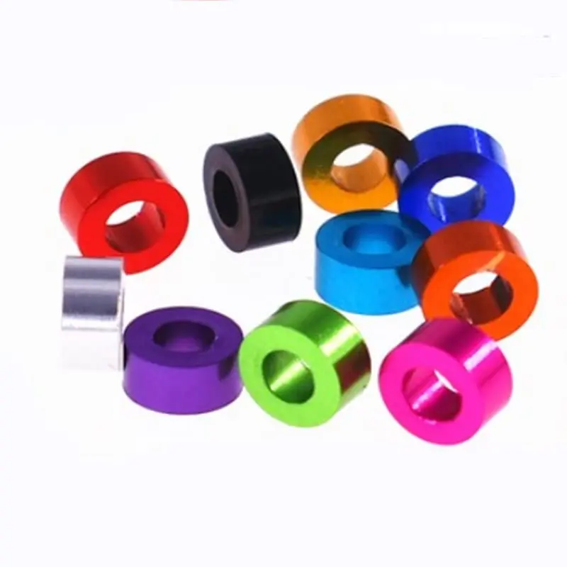 M2 Aluminum Alloy Unthreaded Round Spacers Standoff Sleeve Bushings Assorted Colors