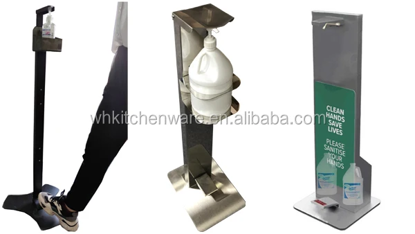 Portable Automatic Free Standing Foot Operated Pedal Sanitizer Dispenser for Gallon Bottle