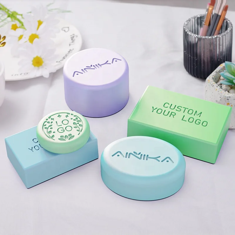 AINIKA Customize Oval Round Rectangle Silicone Soap Mold  Handmade Soap Silicone Mould for Making Soap