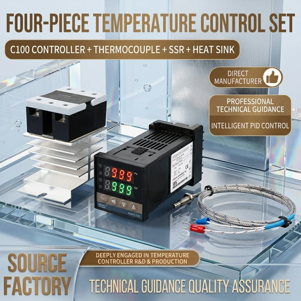 ODM OEM XRKC REX-C100 Digital Industrial Thermostat Screw Thermocouple Solid State Heat Sink PID Temperature Controller