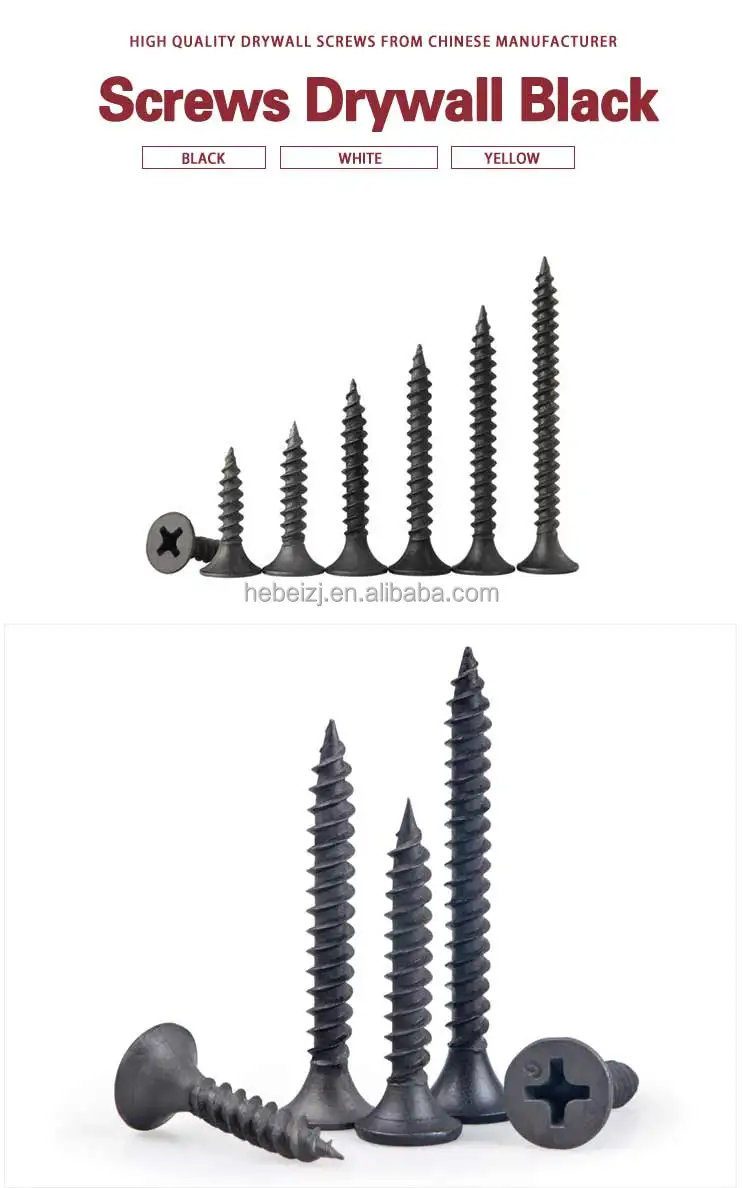Phosphate Drywall Screws 6 7 8 10 Black Drywall Screws Phillips