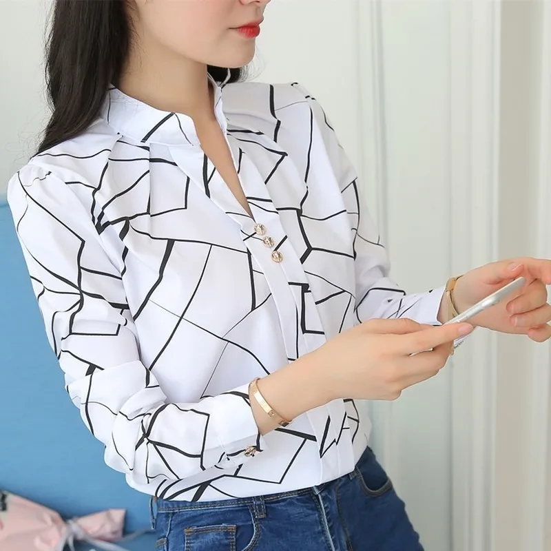 Blouses Fashion Stripe Print Casual 