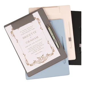 Customizable A4 Magnetic Suction PU Leather Presentation Folder Business Signing Orders Filing Product