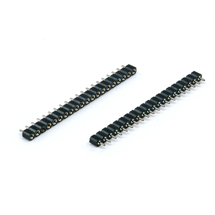 SCONDAR Precision Pin Header Female Machined Round Pin Male 2.54 2.54mm PCB Connector 2 24 Pin Board to Board Conector