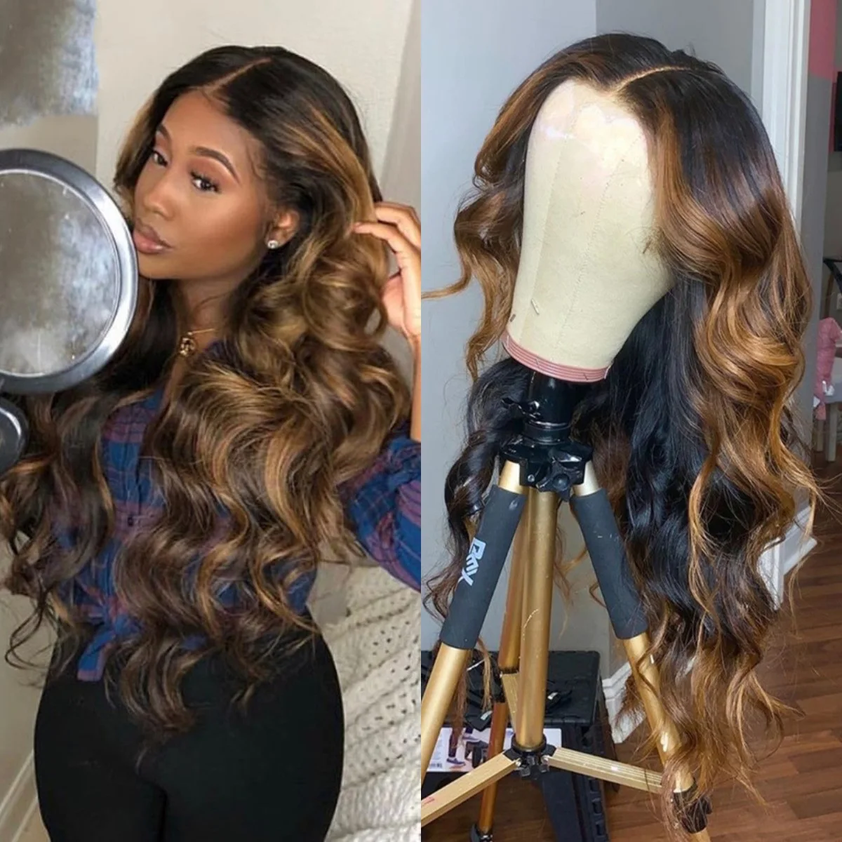 Private Label Hot Sale In Amazon Body Wave Synthetic Hair Wigs For Black  Women Highlight Long Synthetic Hair Wigs - Buy Body Wave Synthetic Hair  Wigs,Synthetic Hair Wigs For Black Women,Highlight Long