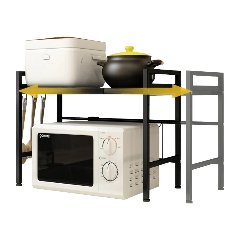 Telescopic Microwave Oven Multipurpose Rack Mounting Shelf Household