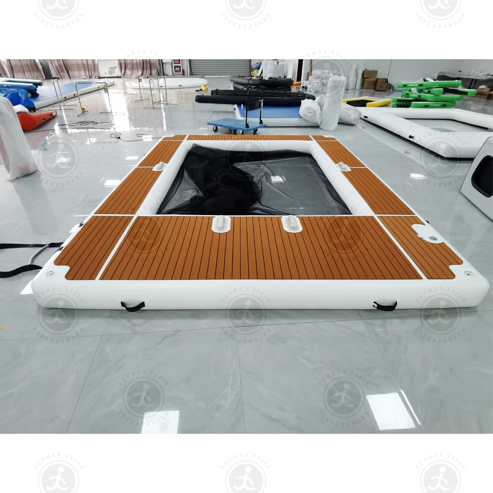 Factory Custom Inflatable Sea Pool  Inflatable Water Platform Ocean Pool Yacht Water Floating Platform With Net