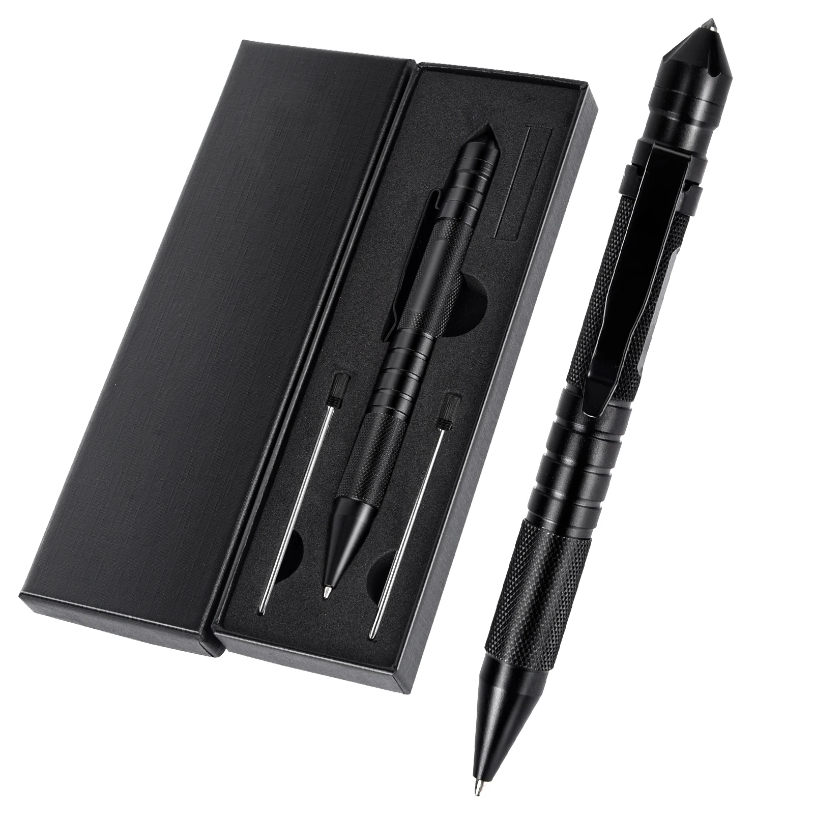 Горячая Распродажа алюминиевая тактическая ручка для письма и самозащиты со стеклянным выключателем