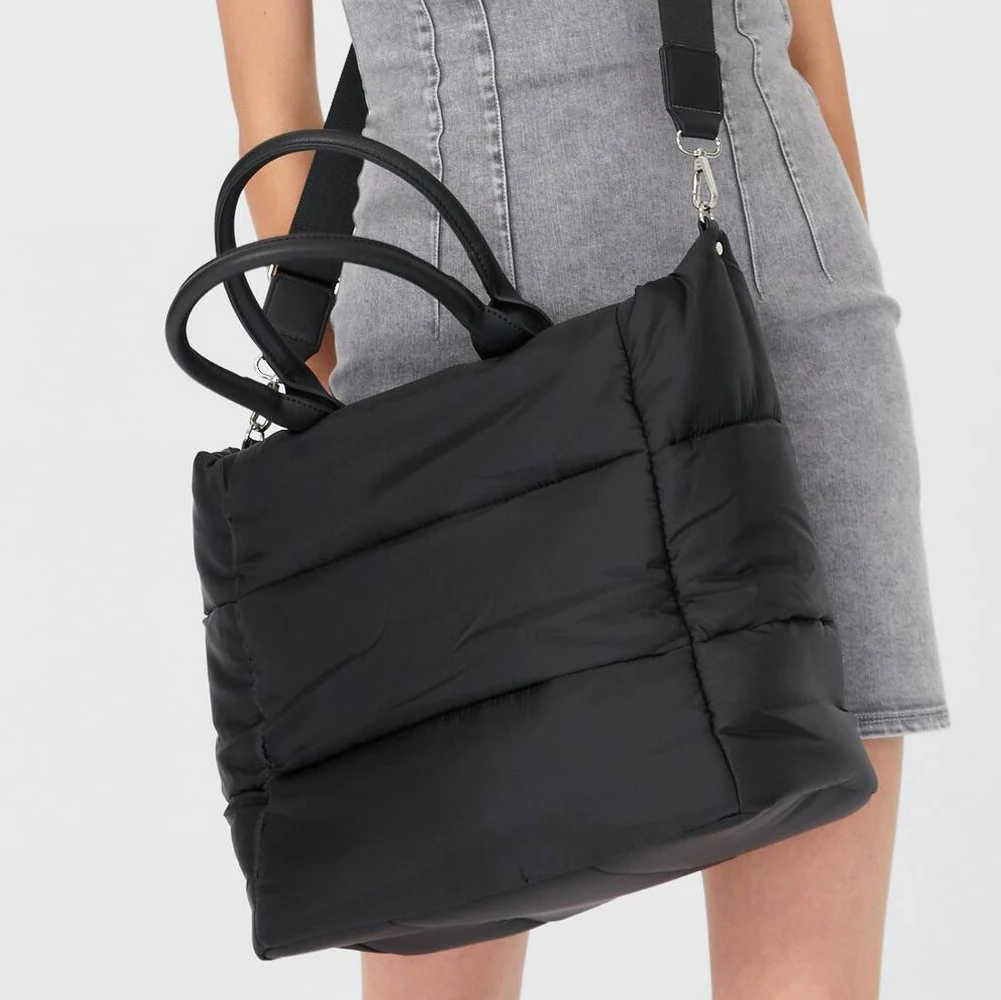 Fashion Large Tote Padded Handbags Women Nylon Cotton Padded