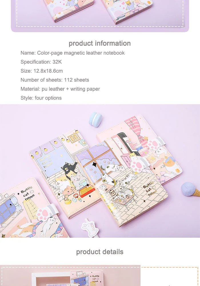 Stationery Supplies Hardcover Notepad Japanese Kawaii Cute Office