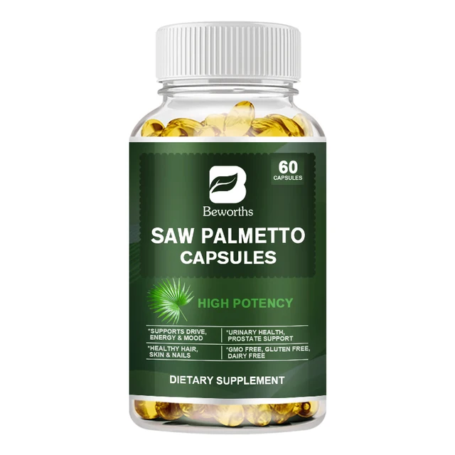 Private Label  60 pieces Saw Palmetto Softgel Capsules Hair Healthy Care Dietary Supplement