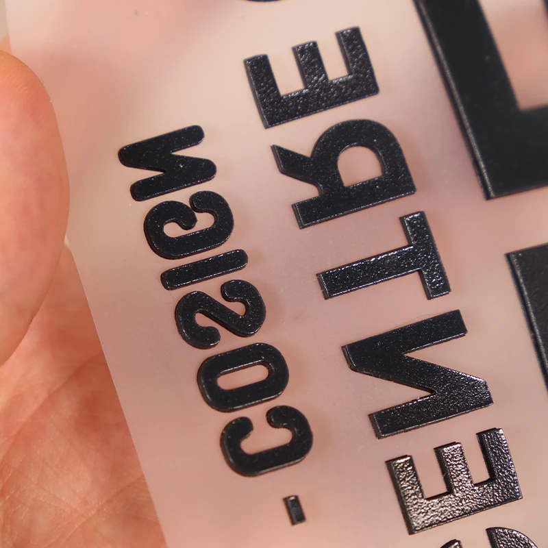 Custom 3D Heat Transfer Logo Silicone Label DIY Thermal Transfer Hot Vinyl Iron Sticker Iron on logo 3D Label