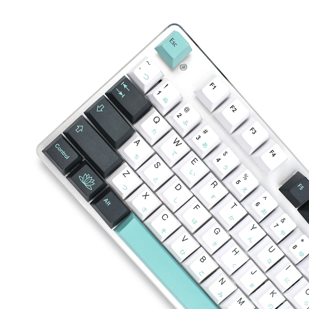 137 Keys PBT OEM Profile Custom Keycap Japanese Characters Botanical Theme Keycaps for Gaming Keyboard Mechanical 137 Keys