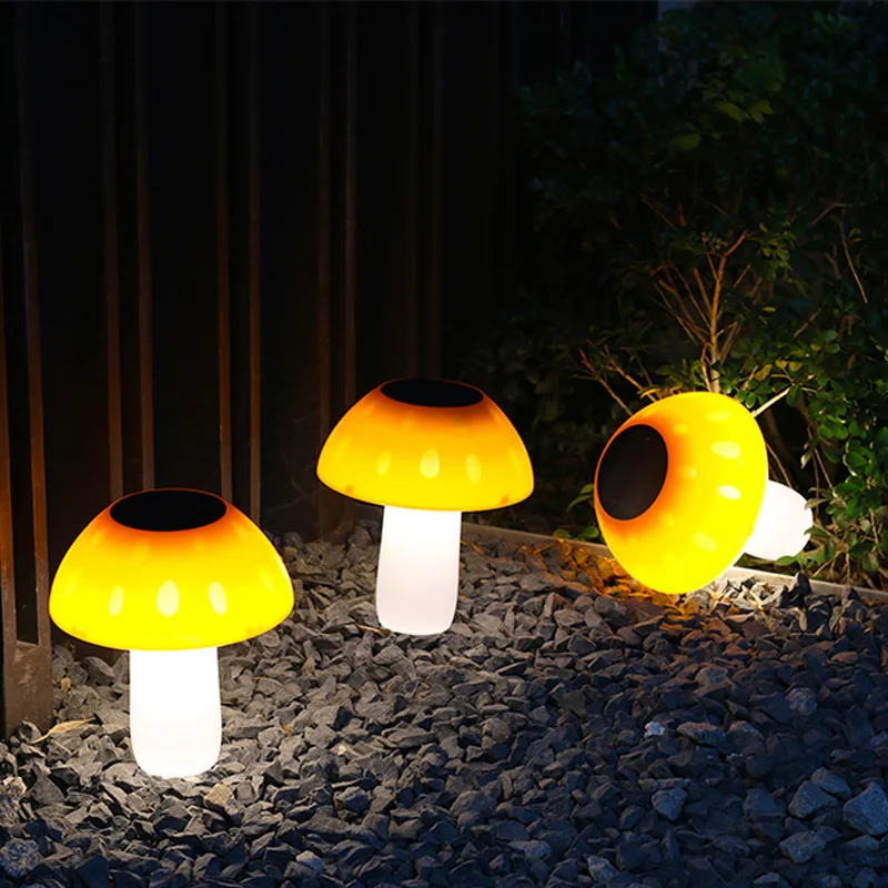 led mushroom solar powered light