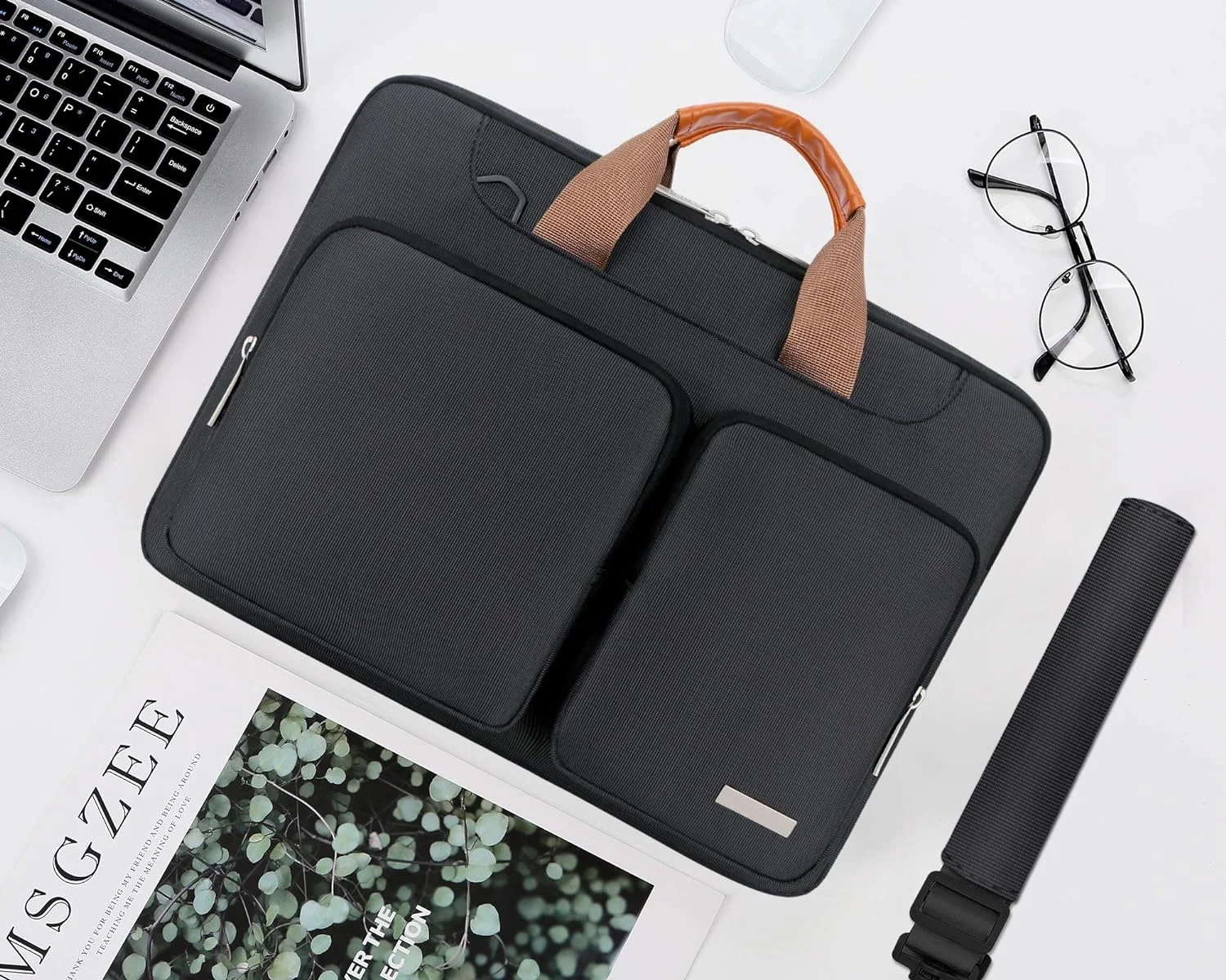 product customize computer shoulder handle bag business briefcase with shoulder strap 13 14 15 16 inch computer bag office computer bag-2