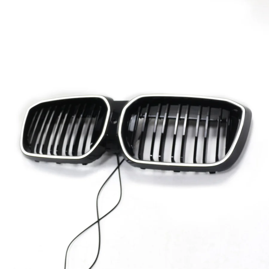 product tiypeor car 2022 2023 for bmw x3 g08 front bumper grille with dual bar led lights automotive body component durable abs material314-6