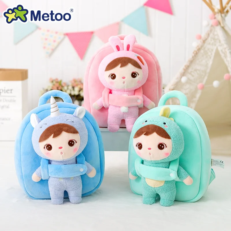 Custom Plush Toy Manufacturer Supply Plush Backpack Metoo Jibao Doll School  Bag with a Removable Toy