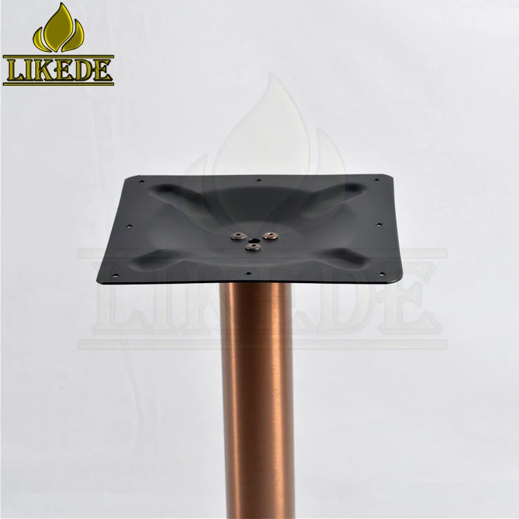 Hot Sale Luxury Round Plate Brushed Rose Gold Stainless Steel Table Base Premium Furniture Legs