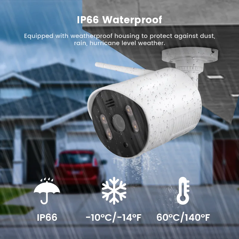 2mp Long Range Ip Wifi Home Security Camera System Surveillance Video