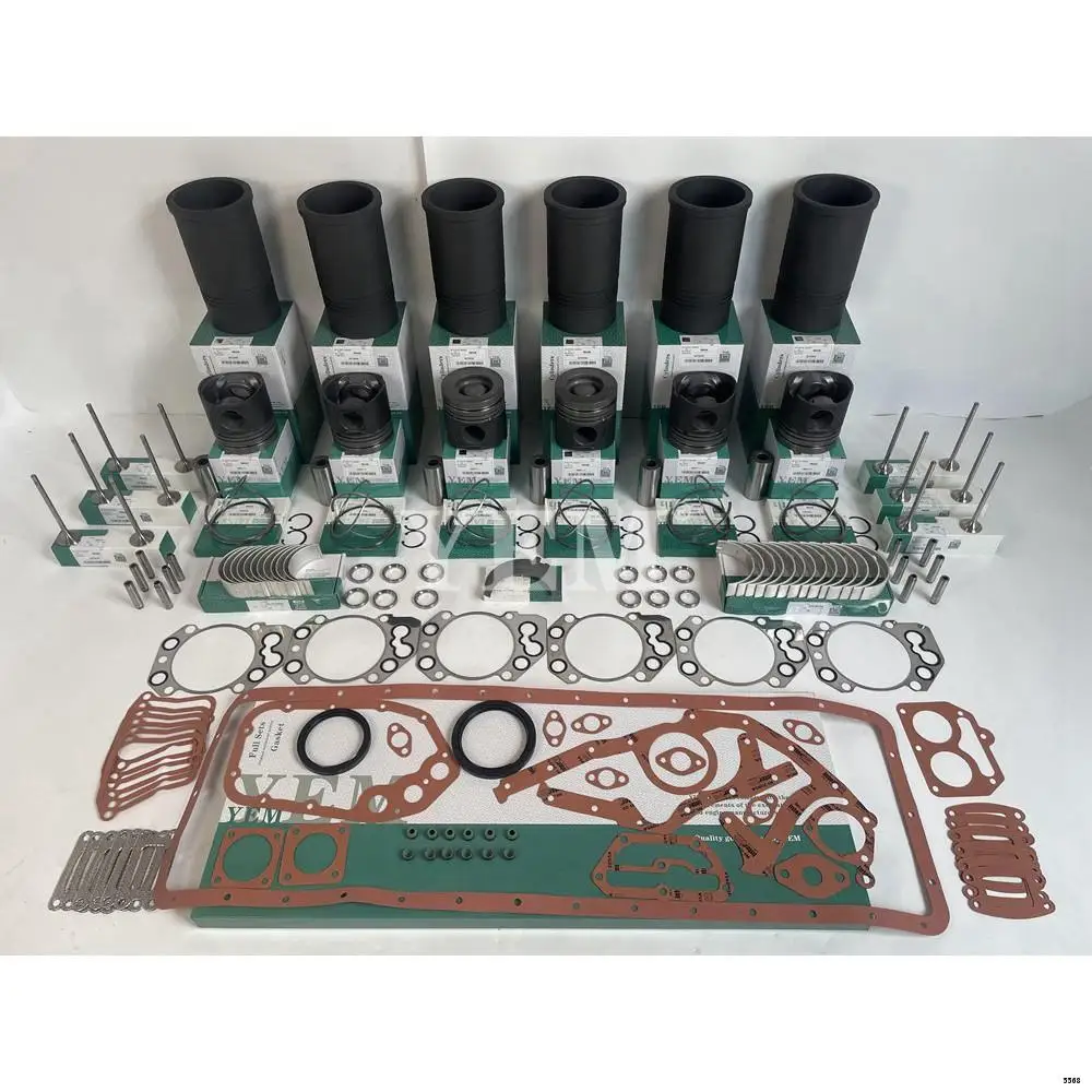 R944 Rebuild Overhaul Kit With Bearings Cylinder Liner Piston Rings Full Gasket Set Engine Valves Kit for Liebherr