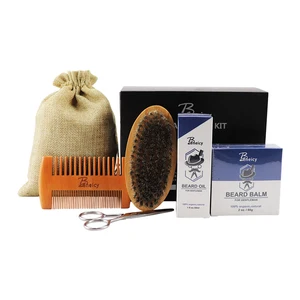 2026 Custom Organic Beard Care Kit Men's Beard Balm Wax and Oil for Growth Grooming Handmade Premium Ingredients