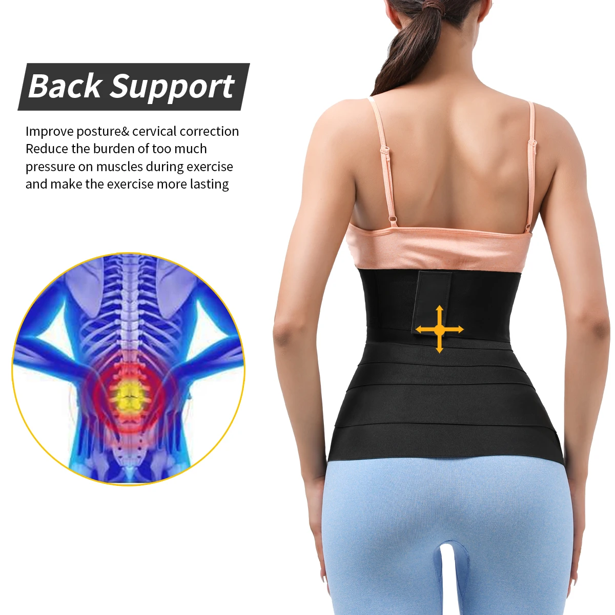 Latex Body Shaper Waist Wrap Shapewear for Tummy Trimming