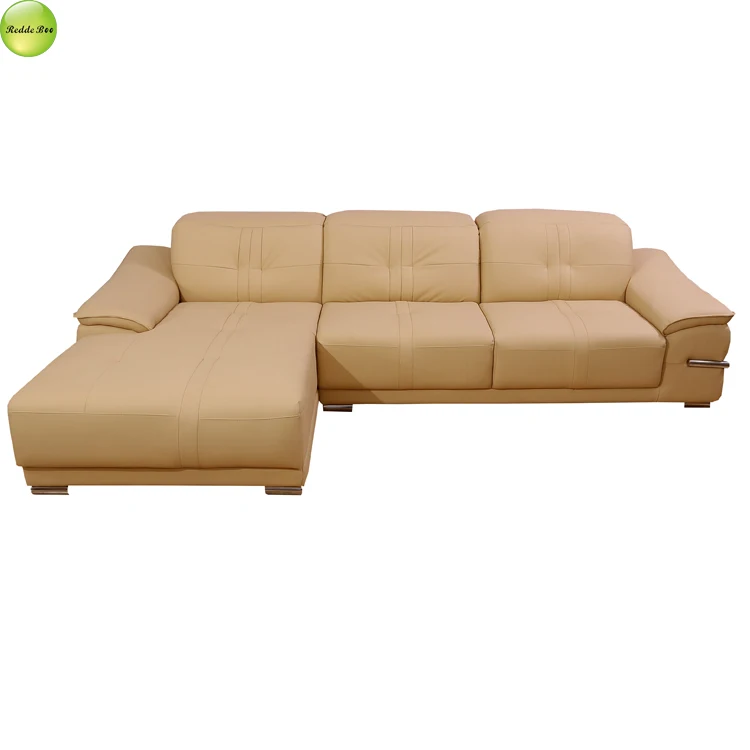 Brown Pure Leather Sofa,Leather Sofa Polish Style With Wooden Sofa Legs