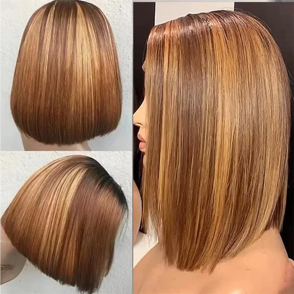 Parūka ar mežģīņu priekšpusi, cilvēka mati, 13x4, medus blondi, iepriekš noplūkti, 180% blīvums, sievietēm_voghion.com