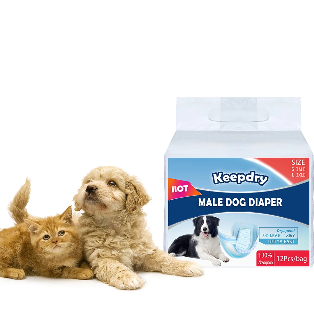 Free Sample Pet Nappy Cheap Male Large Dog Disposable Diaper in Bulk for Cat Rabbits Doggy