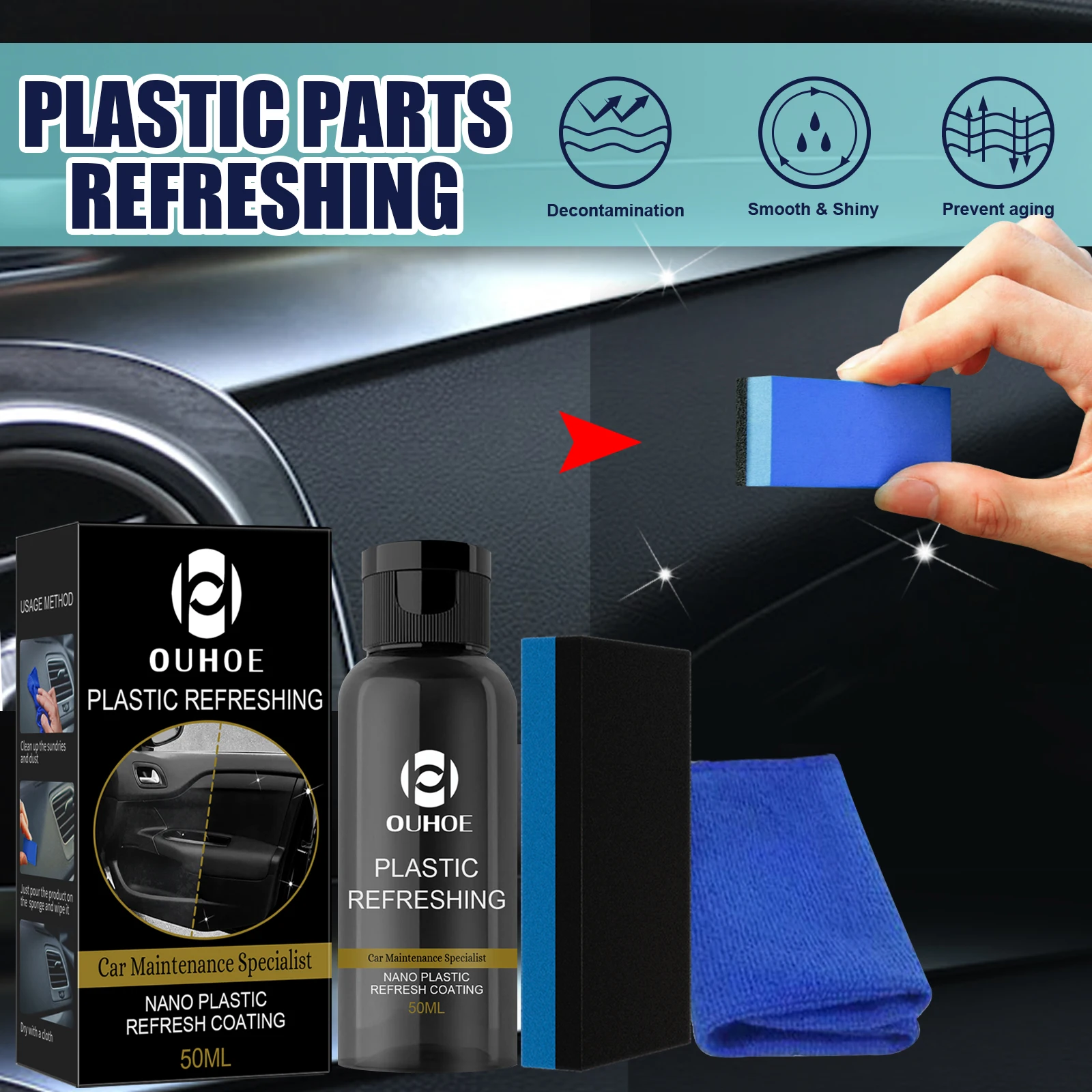 Car Interior Plastic Parts Restore Liquid Car Maintenance Repair Tool