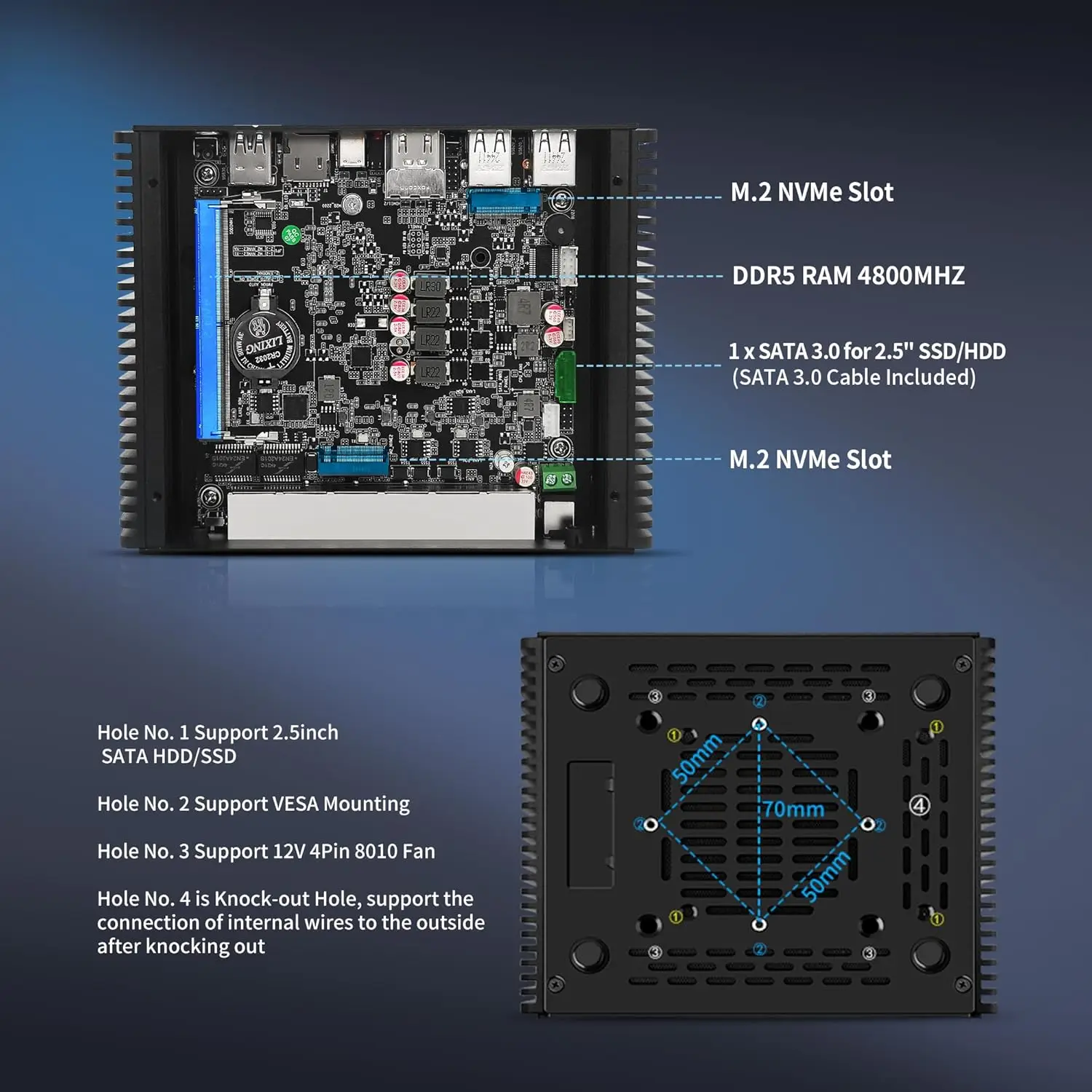 CWWK Firewall Mini PC Router N150 6 x i226V 2.5GbE LAN Fanless