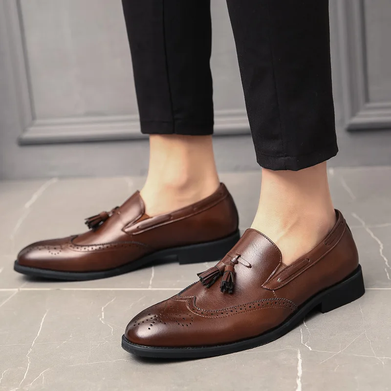 Wholesale leather shoes men genuine leather oxford business footwear black  formal men office dress shoes From m.