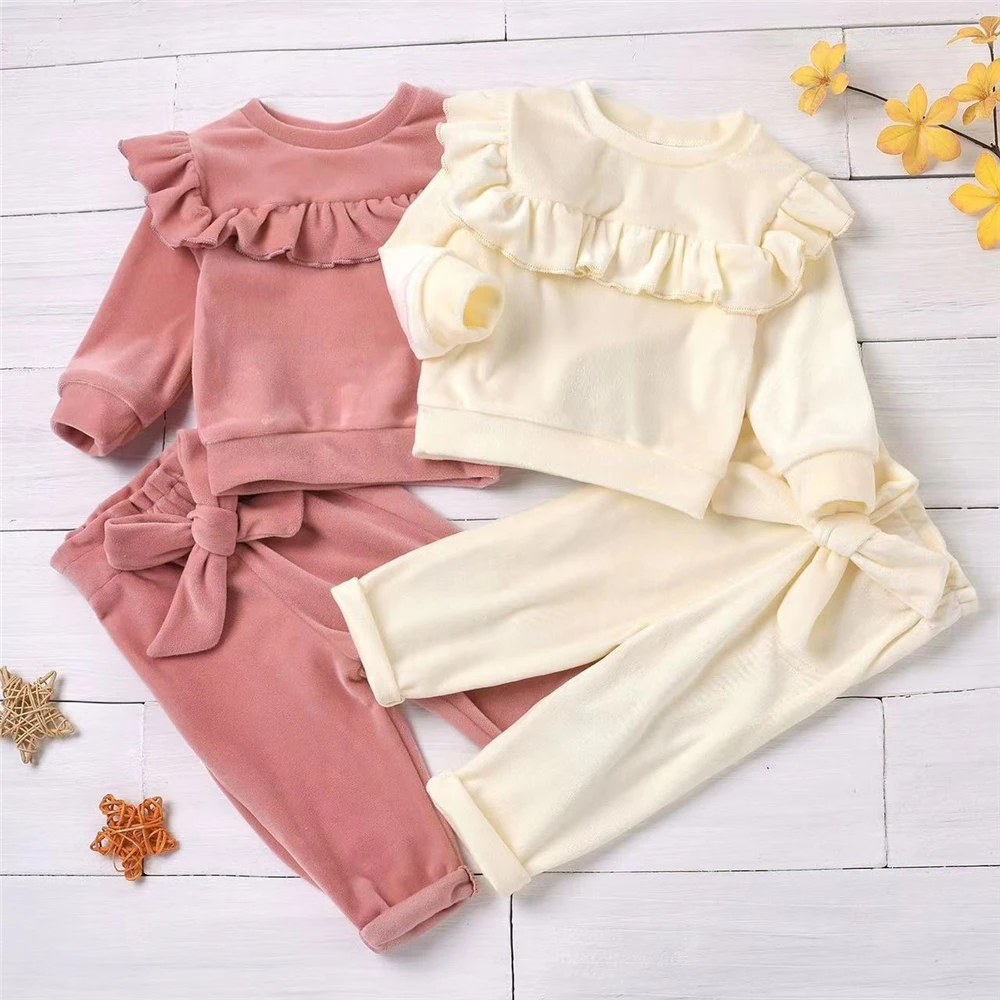 J \u0026 H-conjunto De Pantalones De Moda Para Niñas Pequeñas,2 Piezas,2022 -  Buy Salón De Dos Piezas Conjunto De Ropa De Niños De Moda,Acogedor  Terciopelo 2 Piezas Niños Trajes De Sudor,Ropa De
