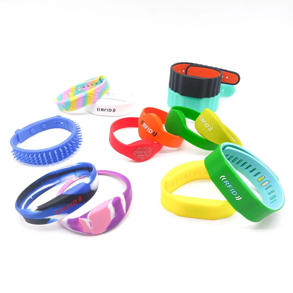 product 1356mhz rfid wristband for music concert event nfc fabric woven wristbands for festival events-6