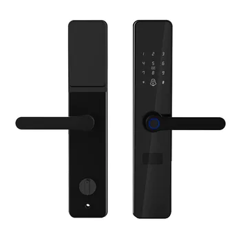 Tuya Wifi Digital Lock Handle Fingerprint Remote Unlock Hotel Apartment Room Card Key Cerradura Inteligente Smart Door Lock