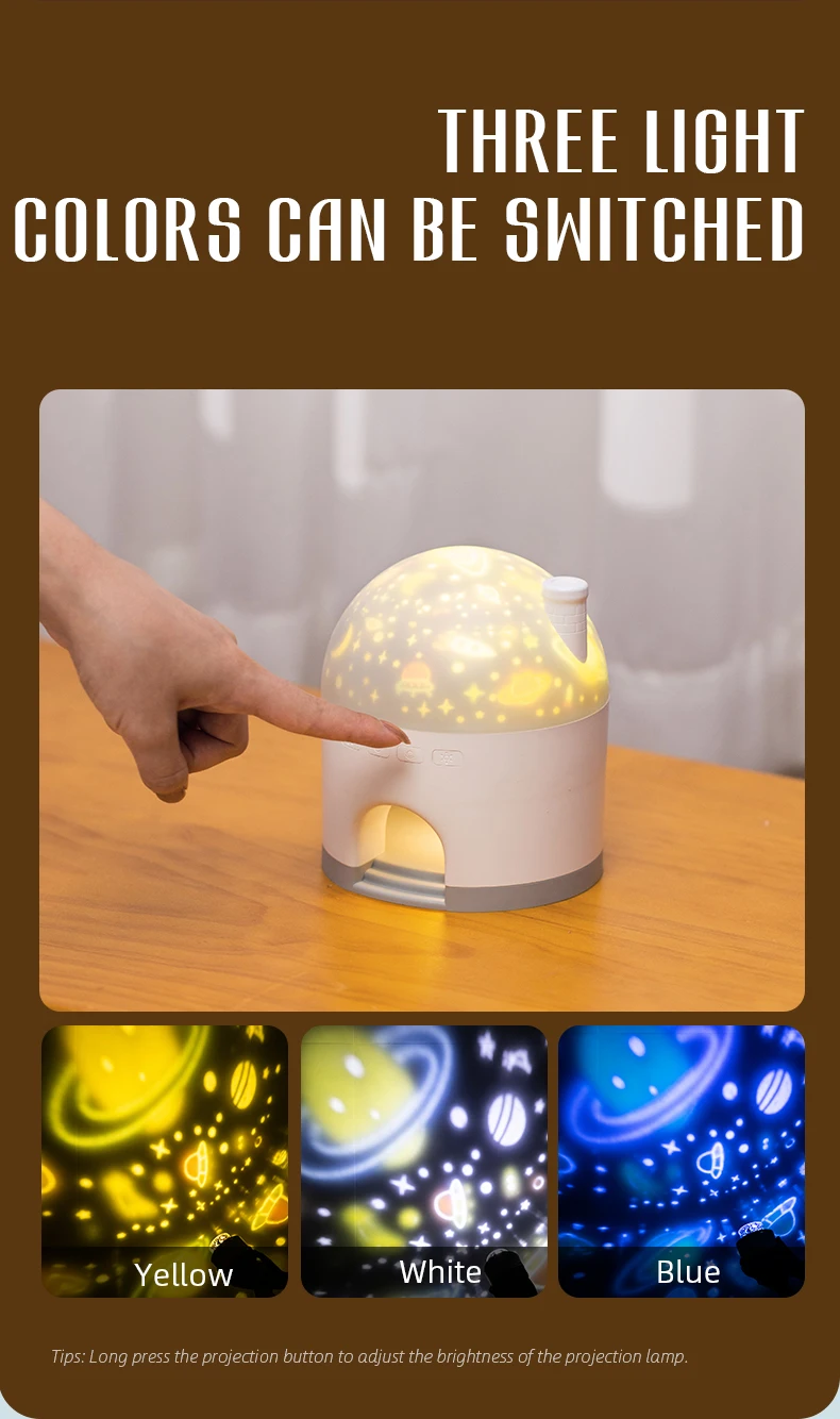 360 Degree Rotating Atmosphere Led Projector Lamp Music Romantic