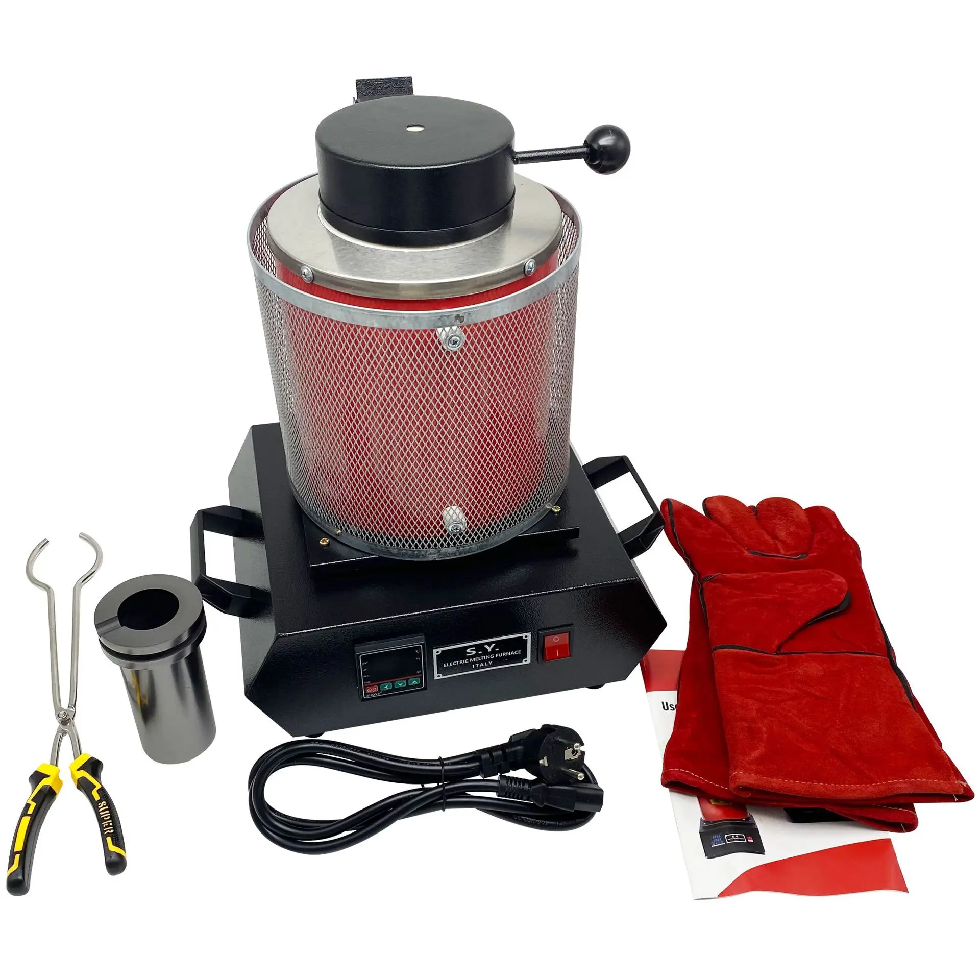 Portable Metal Gold Silver Aluminum Smelting Machine Graphite Quartz  Crucible with Casting Feature Jewelry Tools Equipment