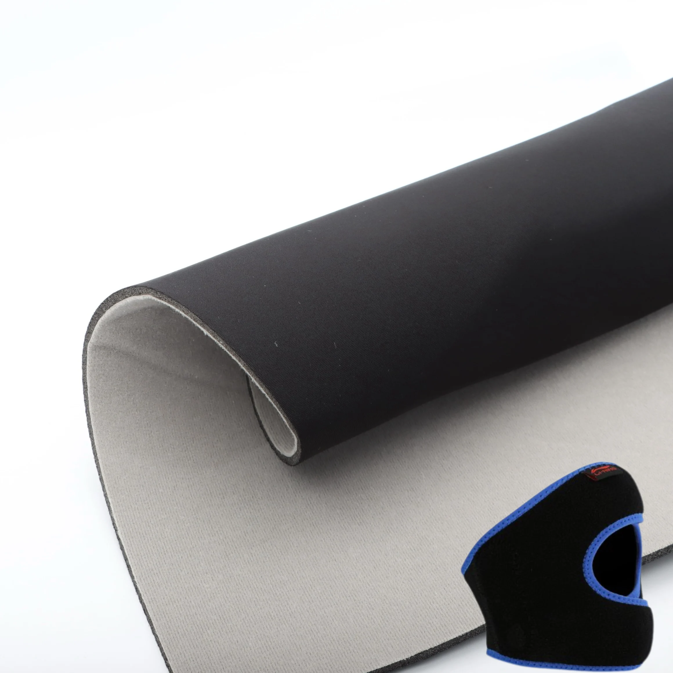 کسٹمائیز اعلیٰ معیار کی نائیلون مخمل فوم لیمینیٹڈ کپڑا جو کہ کھیلوں کے حفاظتی سامان کے کپڑے / فریکچر فکسیشن تسمہ کے لیے استعمال ہوتا ہے