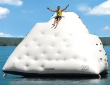 customized size rock climbing inflatable water floating climbing mountain inflatable iceberg for rental