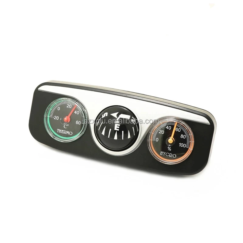 Car Vehicle Dashboard Thermometer 3 in 1 Hygrometer hike Compass Navigation Ball 