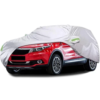 190T Polyester Fabric Exterior SUV Car Cover SUV Protection Cover Breathable Outdoor Indoor for All Season Waterproof Windproof