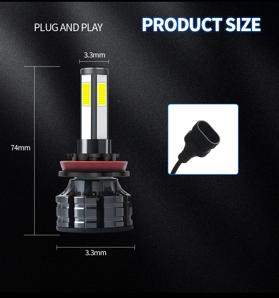Haizg High Quality K9 Led Headlights 10000 Lumens Auto Lighting System ...