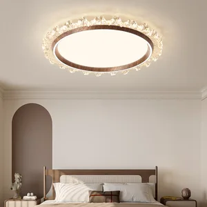 French Luxury Style Ceiling Lamp Cream Bedroom Full Spectrum Source AC Master Bedroom Children's Room Study LED Ceiling Lamp