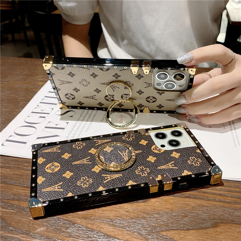 Fashion Square Leather Phone Case For Samsung Note 20 Ultra Luxury  Geometric Cover For Samsung Note 10 Plus Note9 Note8 Case - AliExpress