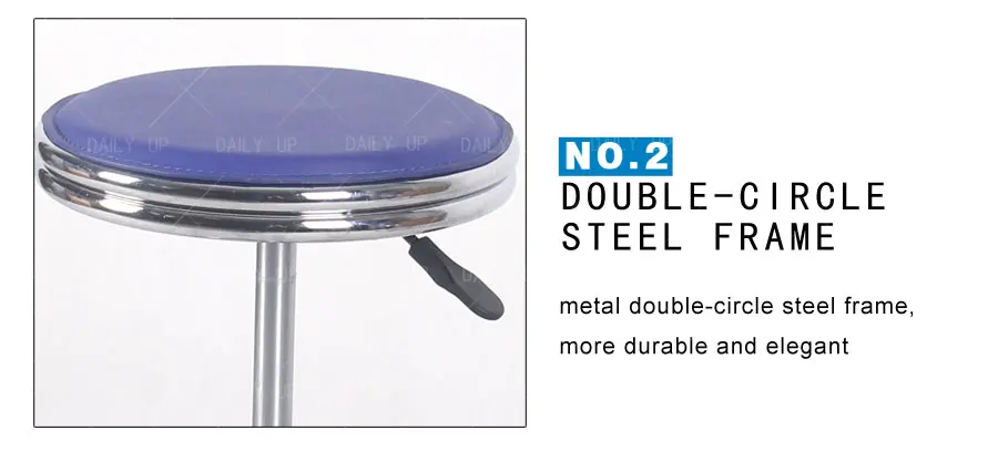 Adjustable Laboratory Stool With Footrest Swivel Leather Seat Lab Stool Fixed Backless Chair For Hospital Workshop Counter