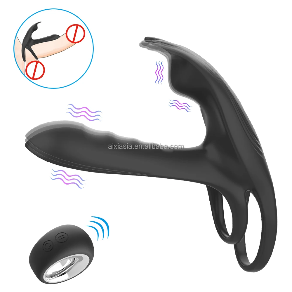 Best Selling Remote 12 Speed Sex Toys Men Penis Vibrating Cock Ring With Clitoral Stimulator - Buy Vibrating Cock Ring,Sex Toys Vibrating Cock Ring,Remote Penis Ring Product on Alibaba.com
