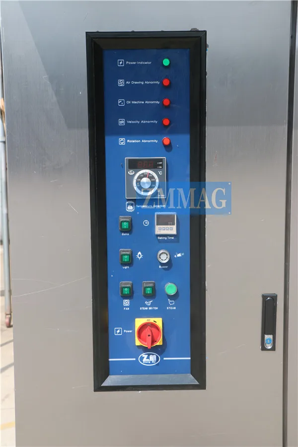 Zhengmai Bakery Machine Bread Steam Oven Digital Control Panel Bakery Oven 32 Trays Rotary Oven