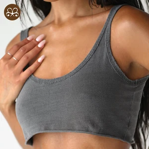 Summer Cotton Tank Top Sports Bra Yoga Design Back Bag U Collar High Performance