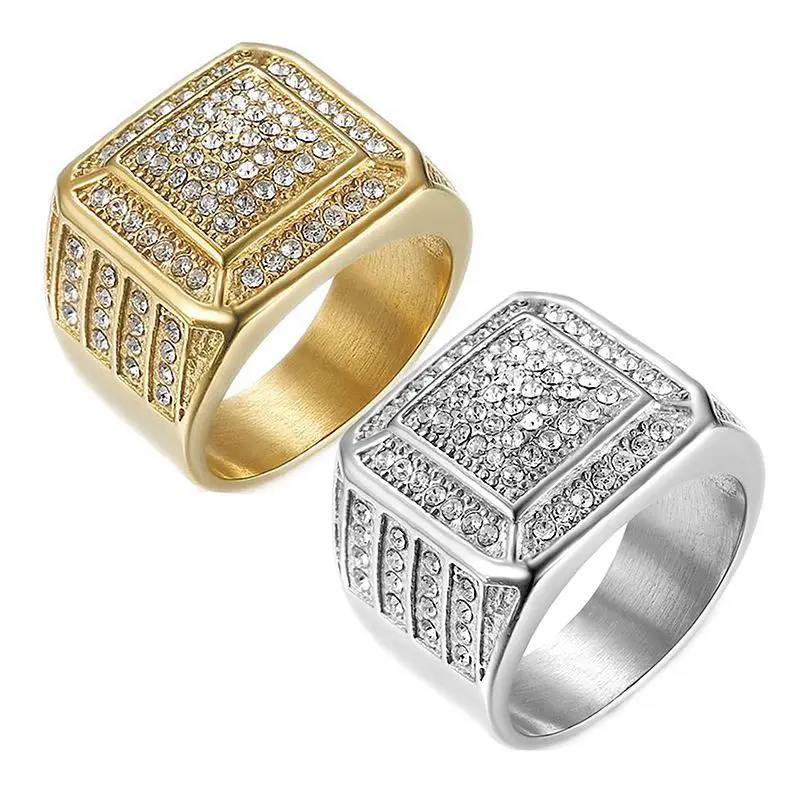 Daicy Factory Top Quality Hip Hop Custom Cheap Wholesale Mens 18k Gold 316l  Stainless Steel Ring Jewelry - Buy Mens Diamond Rings,Gold Diamond Ring, Diamond 18k Ring Product on Alibaba.com